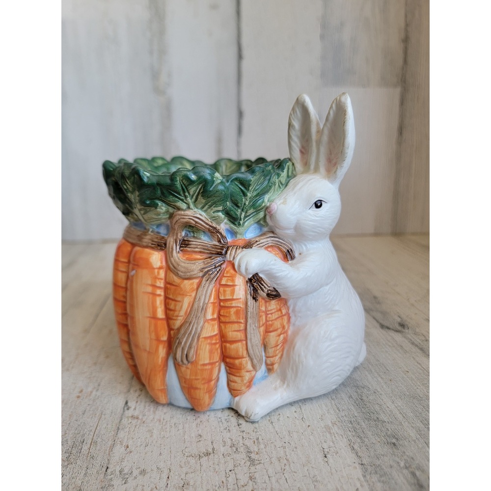 Diane Knott Easter Bunny tea light candle wax warmer rabbit ceramic home